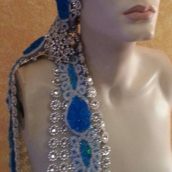 Gatsby Silver & Turquoise Blue Headpiece